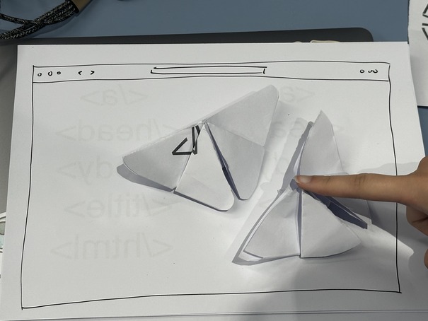 First step of paper prototype