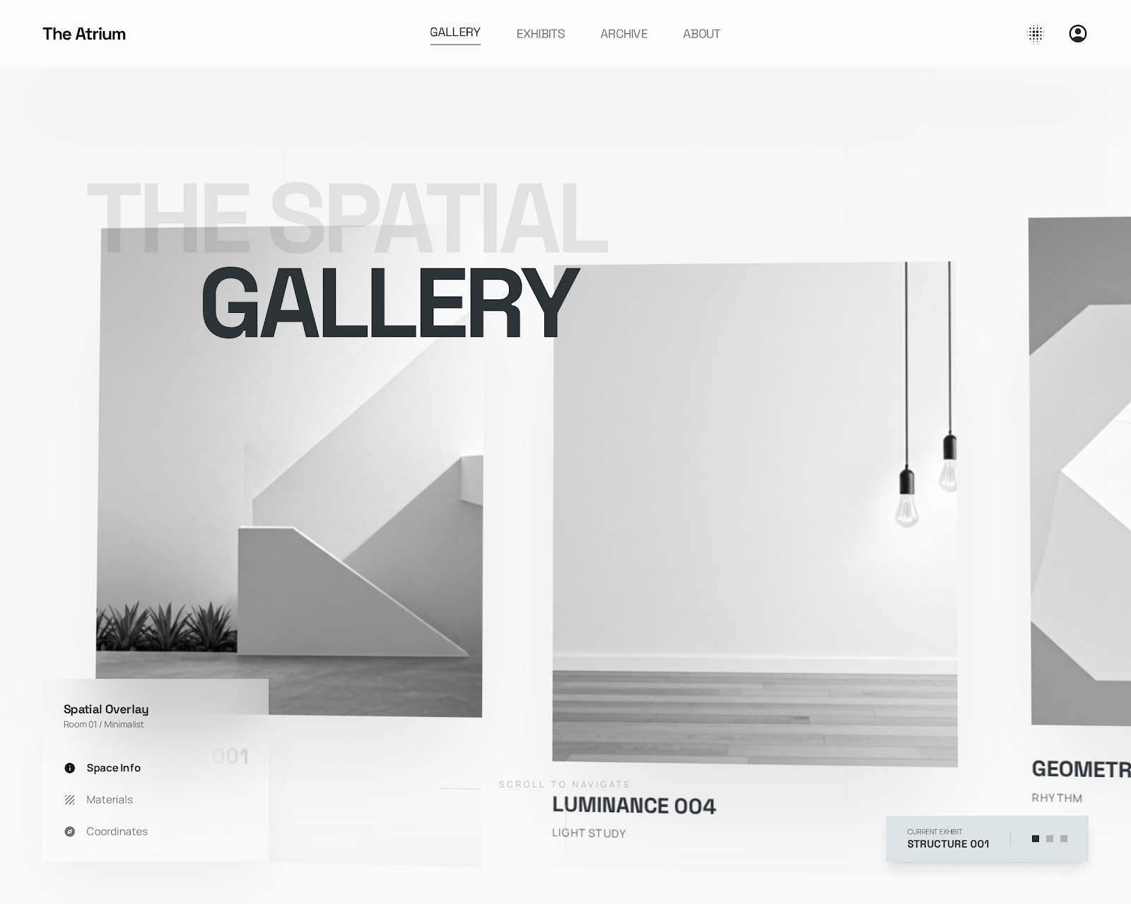 AI prompt result for a spatial gallery