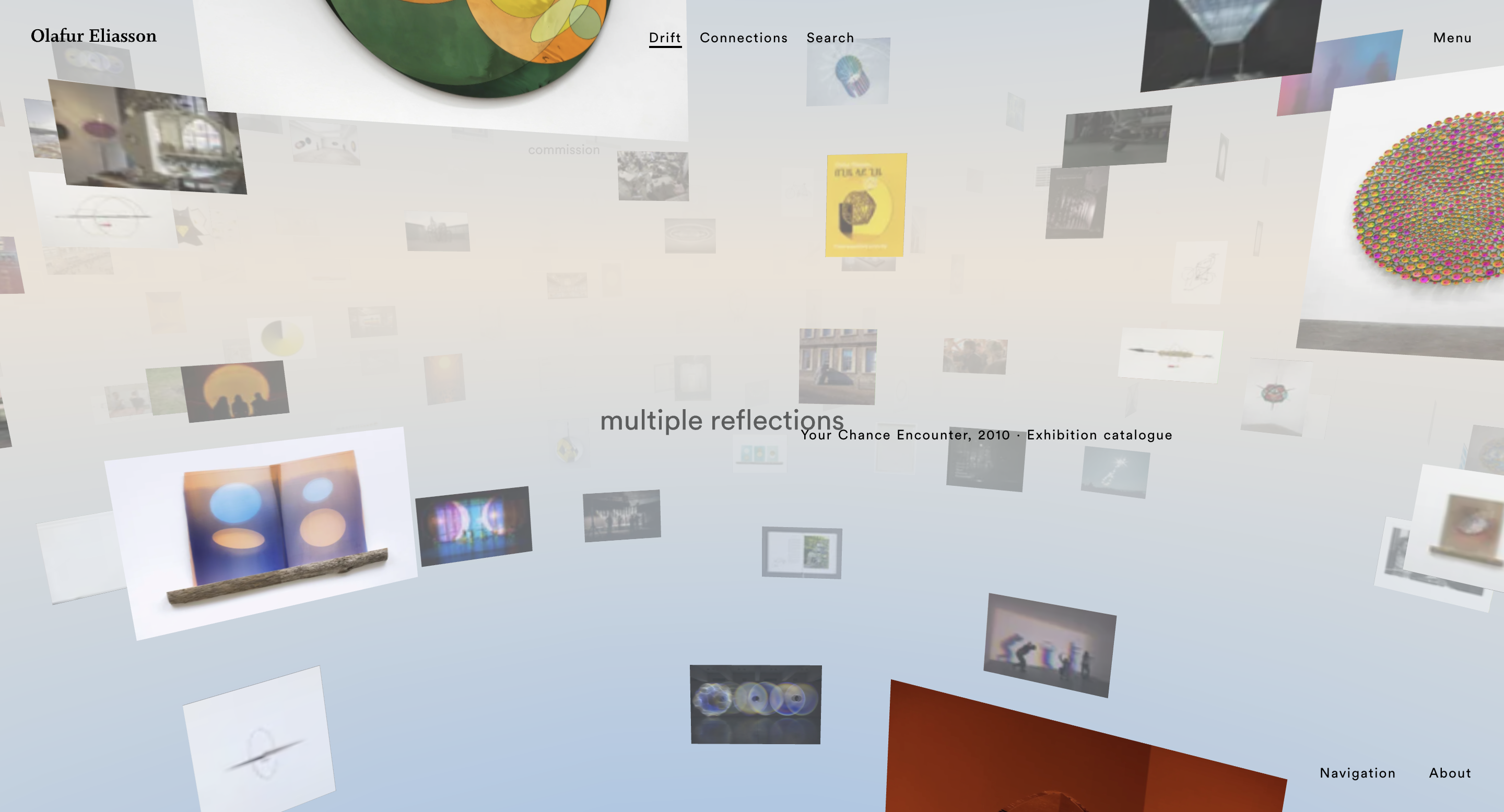 Olafur Eliasson portfolio website